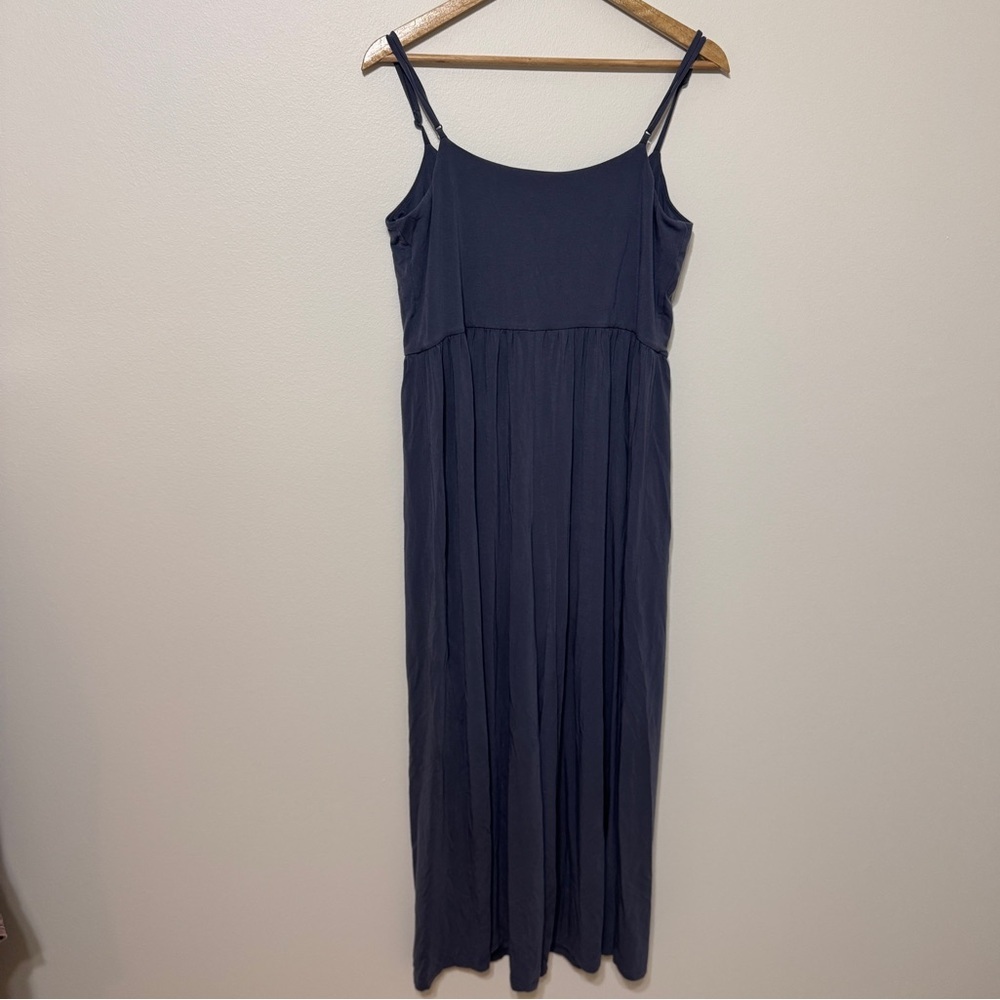 Aritzia Wilfred Free Market Jumpsuit Size XL Stretchy Wide-leg Blue - Picture 6 of 9